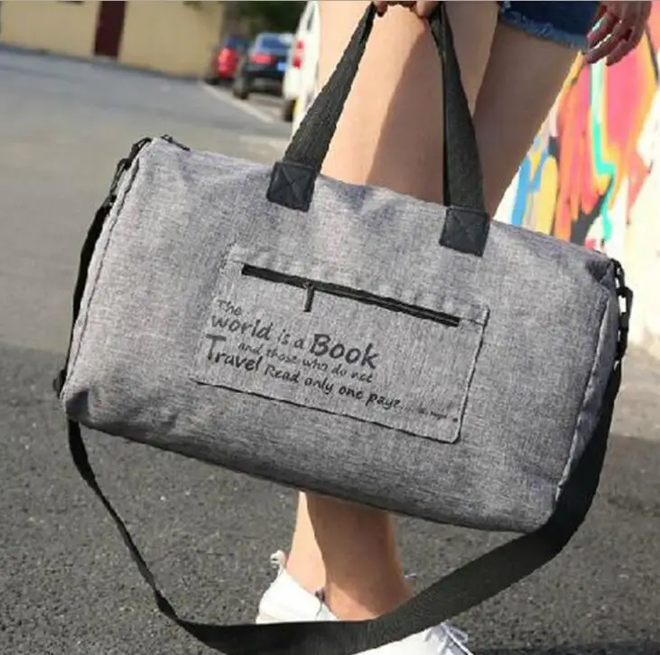 Складная сумка для путешествий вместительная водонепроницаемая на короткие