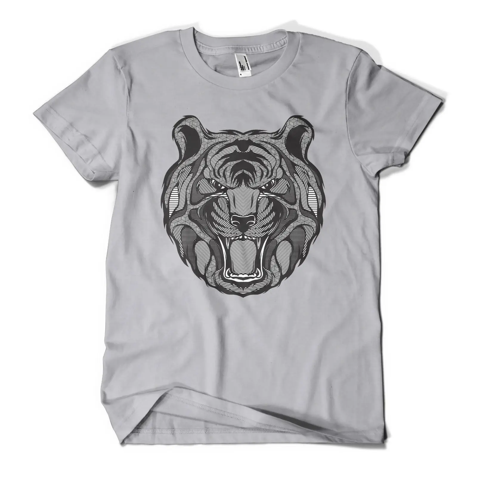Graphic Tiger Футболка с принтом Hipster Дизайн городской моды мужские девушки футболка