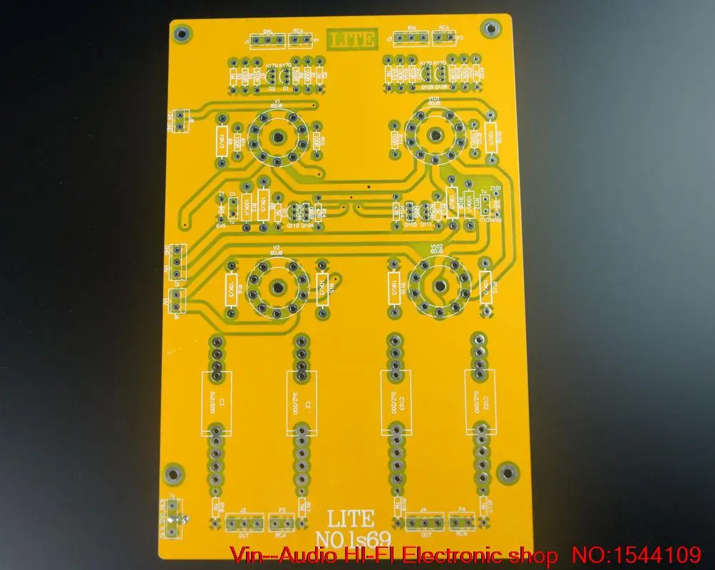 1 шт. VIN LS69 полностью сбалансированная труба предварительного усилителя PCB пустая