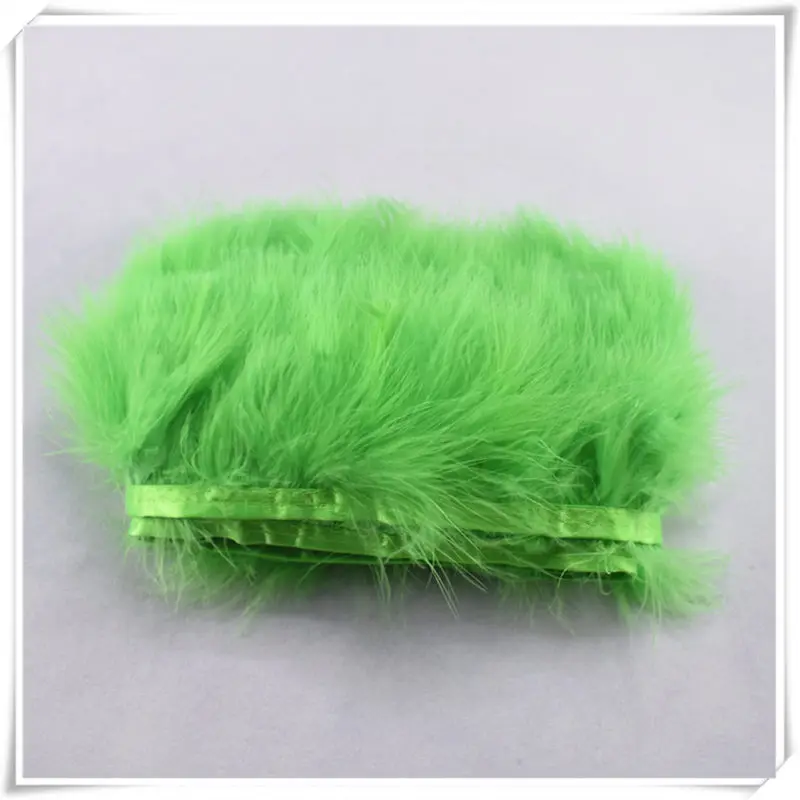 Grass Green 5 ярдов армейский зеленый Пушистый Марабу перо украшение лентами 8-10 см DIY Декор перья фазана для рукоделия Свадебные украшения Шлейфы - Цвет: Grass Green