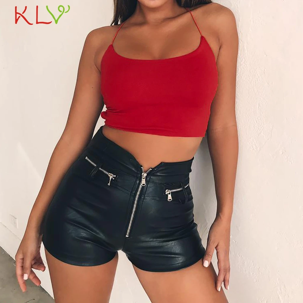 Майка женская бандажная с лямкой на шее пикантный короткий топ майка в стиле