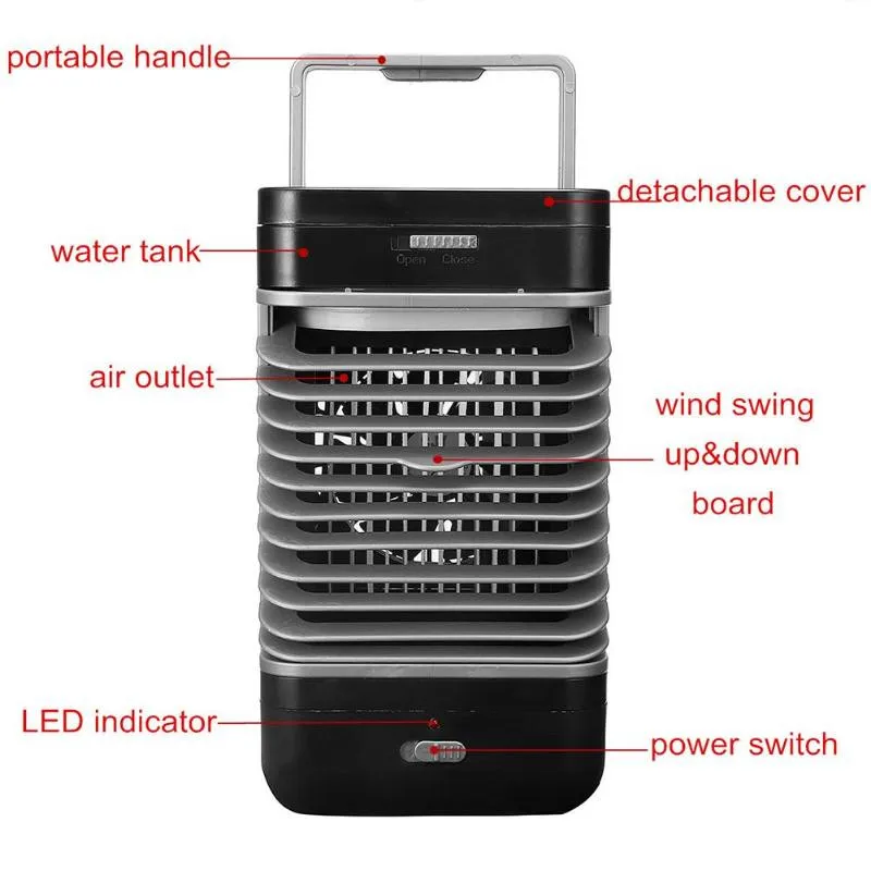 Портативные мини вентиляторы воздушного охлаждения кондиционер 2 режима работы 3