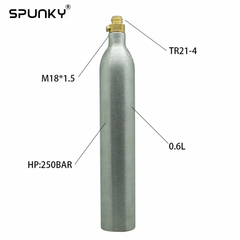 PCP Sodastream Танк Альпинизм Дайвинг Cylinder15MPA 0.6L HPA бутылка с высоким сжатым воздухом M18* 1,5