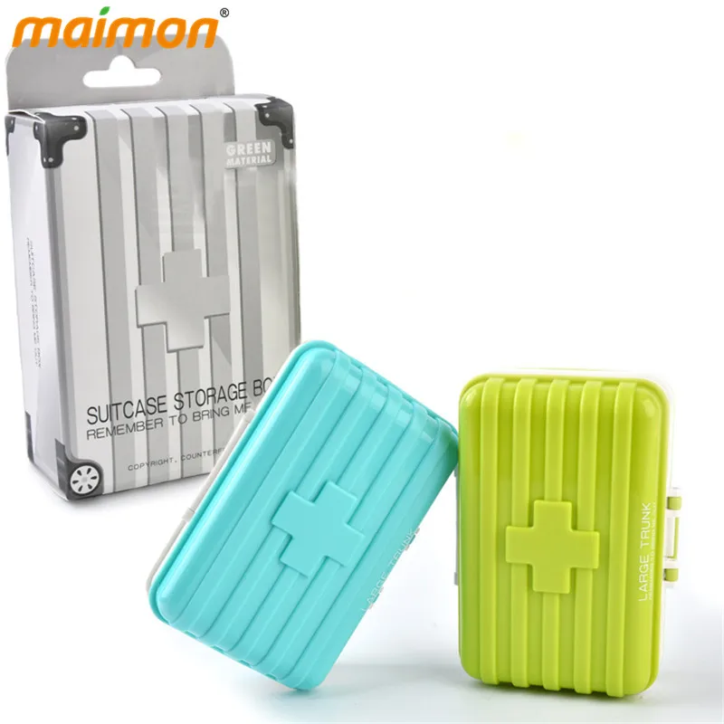 1 шт. портативный чемодан в форме мини контейнер коробка для таблеток ювелирных