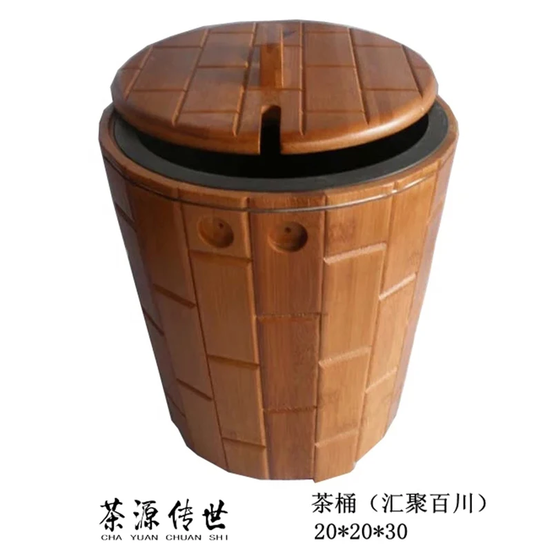 

Square openings 12L bucket tea leaves light brown wooden utility China Sea brought together high-grade wood products