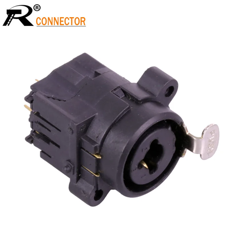 1 шт. 7 контактный прямой разъем XLR двухфункциональный 3 гнездовой Панельное