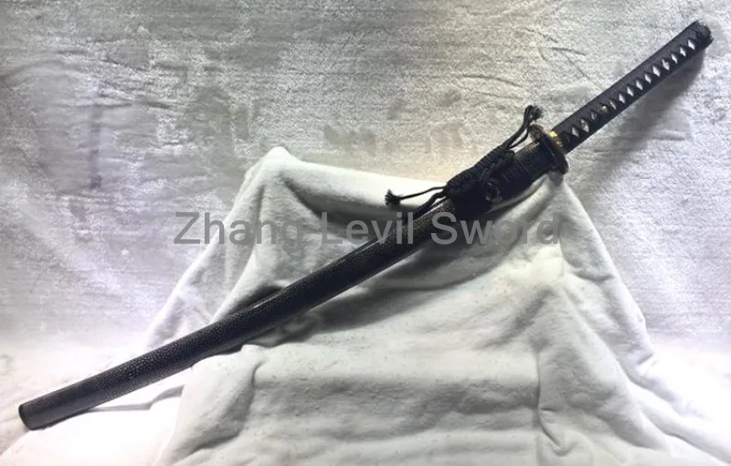 

TOP QUALITY 1095 CARBON STEEL+FOLDED+STEEL+IRON CLAY TEMPERED ABRASIVE JAPANESE SAMURAI SWORD KATANA