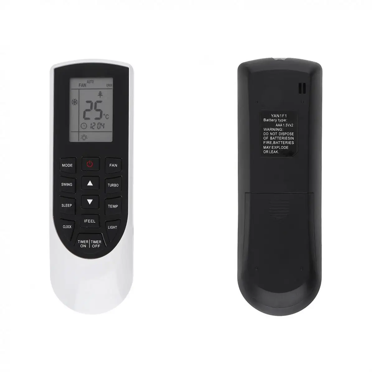 

433MHZ IR Replacement Air Conditioner Remote Control with Long Remote Control Distance Suitable for GREE YAN1F1 AC Fernbedienung