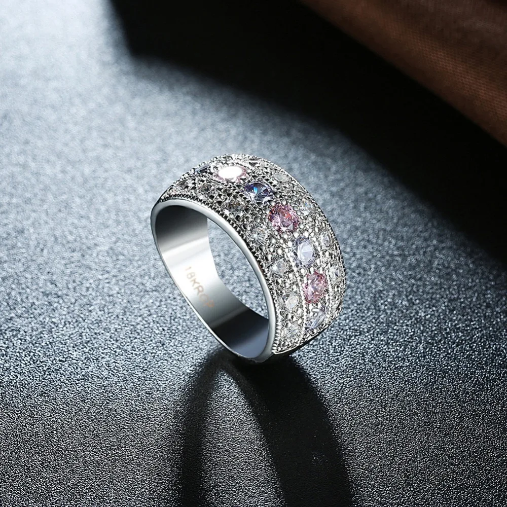 LUALA Мода Красочные Кубический Цирконий Кольца Для Женщин Высокое Качество