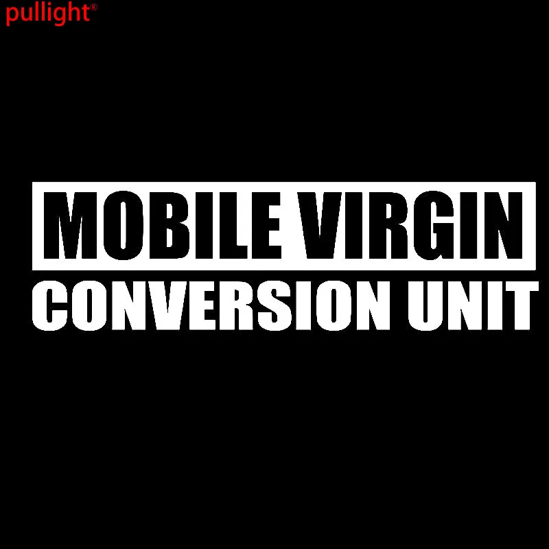 

Mobile Virgin Conversion Unit Car Stickers CARAVAN 4X4 waterproof VINYL Decals FUNNY car accessories