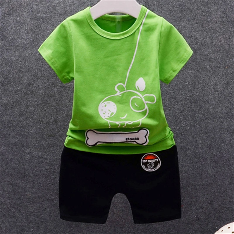 1 комплект футболка с коротким рукавом и шорты круглым вырезом | Мать ребенок