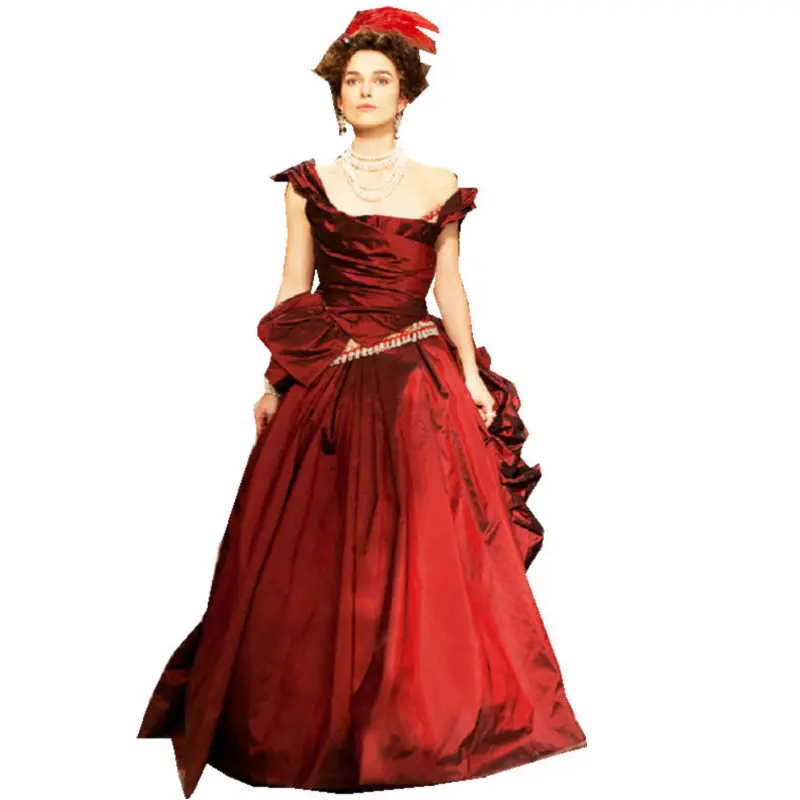 

Historical!19 Century Red Vintage Costumes 1860S Victorian Civil War Ana Karenina Gown Dress Scarlett dresses US 4-36 C-130