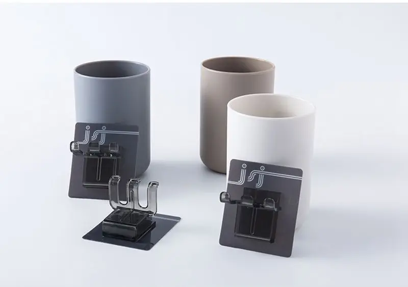 Nordic стиль путешествия круговой простой чашки ванная комната Tumblers зубная щётка чашки бесшовные Sticky Зубная паста держатель настенный набор