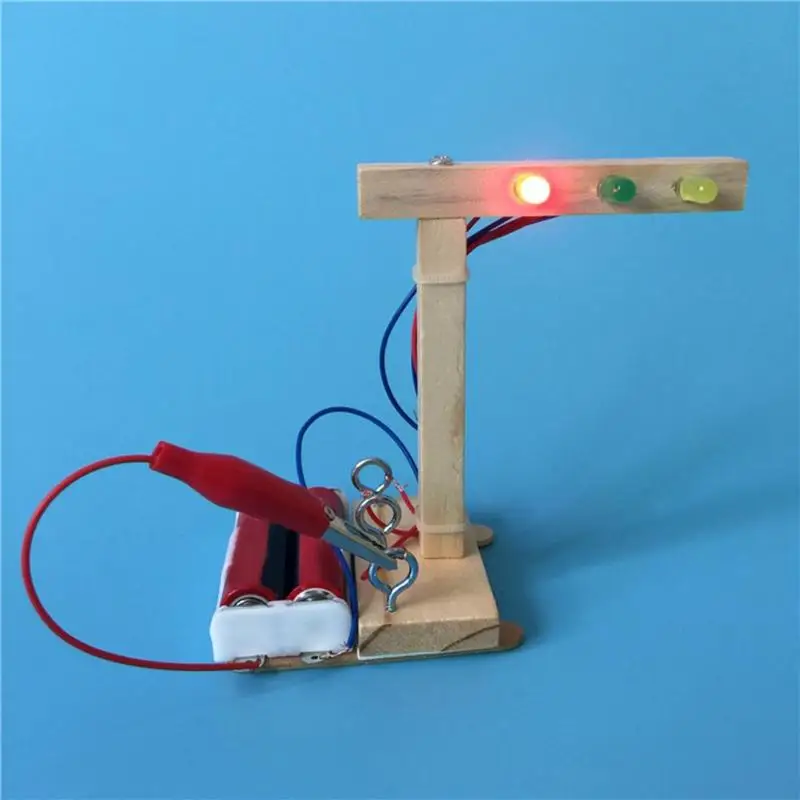 DIY светофор собранные Пазлы научного эксперимента развивающие игрушки| |