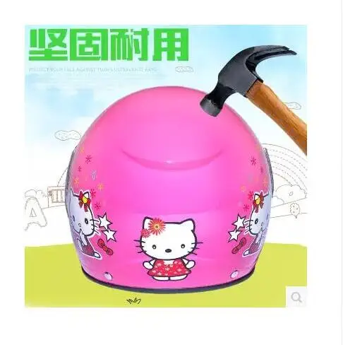 Шлем мотоциклетный с мультяшным рисунком для мужчин и женщин