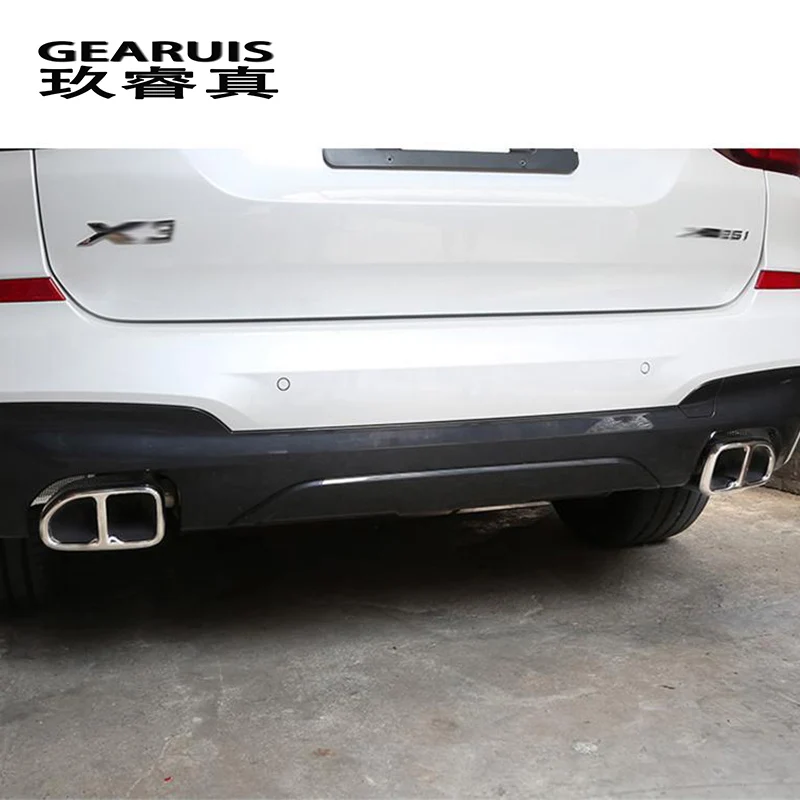 Автомобильный Стайлинг Rline Tail Throat выхлопная труба для BMW X3 G01 2018 задняя наклейка