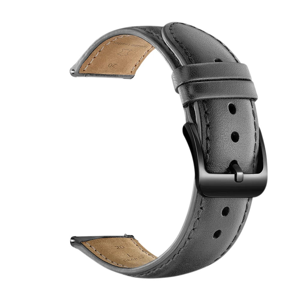 AMAZFEEL 20 мм спортивный ремешок из натуральной кожи для Samsung Gear Sport S4 S 4 Классический