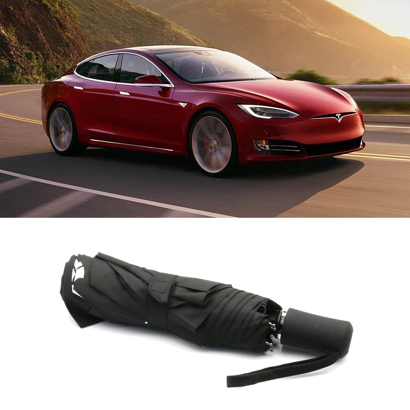 Автостайлинг логотип автомобиля автоматический дождевой зонт для Tesla MODEL S модель