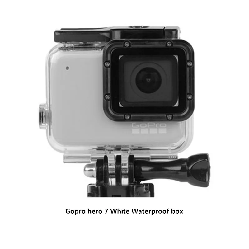 45 м водонепроницаемый чехол для GoPro Hero 7 Черный Защитный корпус для дайвинга крепление для Go Pro Hero 7 серебристый/белый набор аксессуаров для камеры - Цвет: For Hero 7 White
