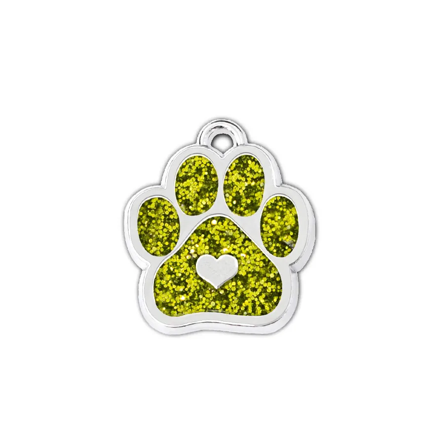Light greenHC48610 10 шт. лапы домашнего животного Bling Эмаль Кошка Собака/медведь лапы печать висят кулон подходит шарнирный брелок Брелоки мешочек для украшений изготовление HC486 - Цвет: Light greenHC48610