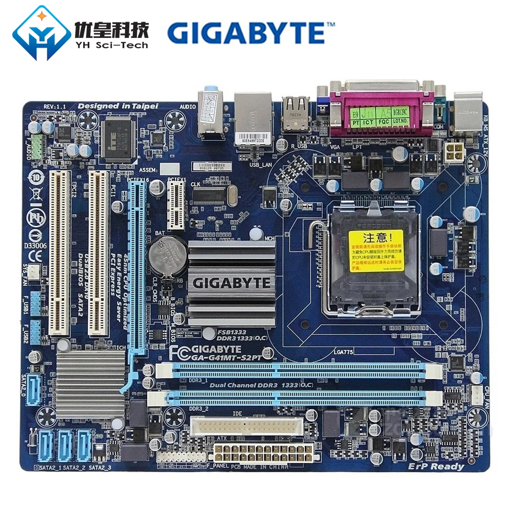 Оригинальная Материнская плата Gigabyte для настольного ПК с процессором Intel G41 LGA 775