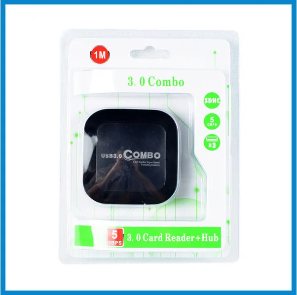 Суперскоростной Многофункциональный разветвитель с 3 USB портами комбинированный