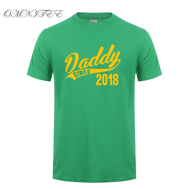 Omnitee Новый Daddy Since 2018 футболка для мужчин повседневные хлопковые футболки с