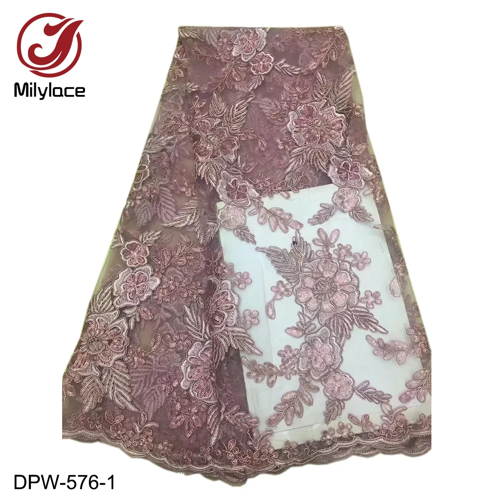 Превалирующий дизайн французская кружевная ткань 5 ярдов в партии высокое