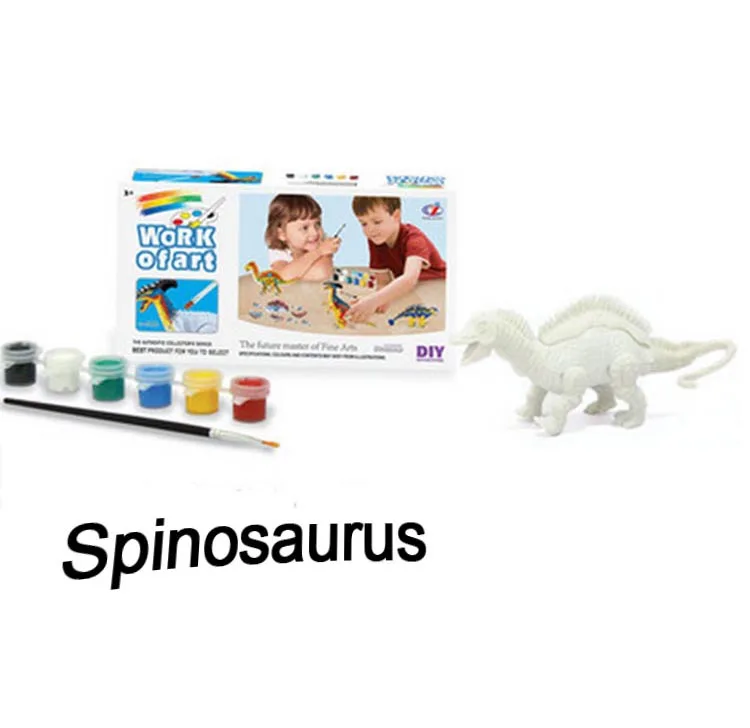 Spinosaurus Сделай Сам, раскраска, модель животного, игрушки для рисования, граффити, динозавр Юрского периода, креативные Обучающие Развивающие игрушки для детей, подарки - Цвет: Spinosaurus