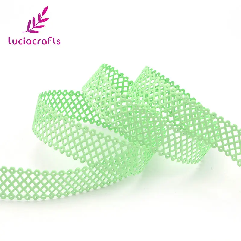 Lucia crafts 2,2 см многоцветные сетки Лента кружевная отделка DIY шитье скрапбукинг ручной работы материал украшения 2y/лот P0602