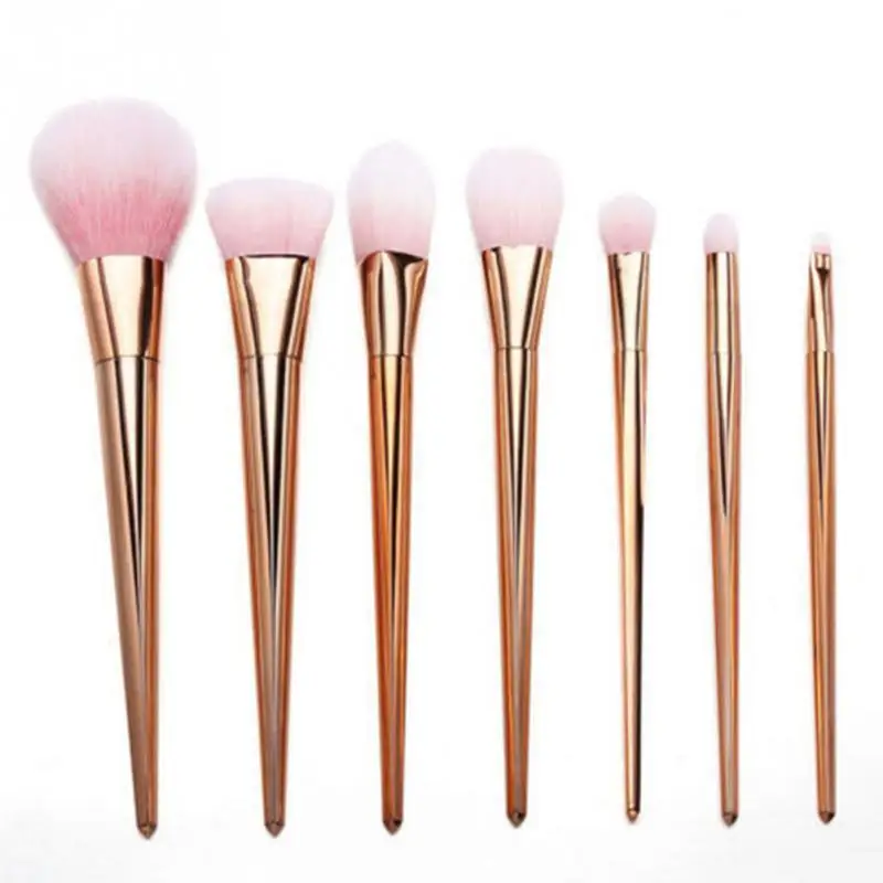 2018 Новый 7 шт. Косметическая Кисти Набор Пудра Тени для век кисть губ инструмент