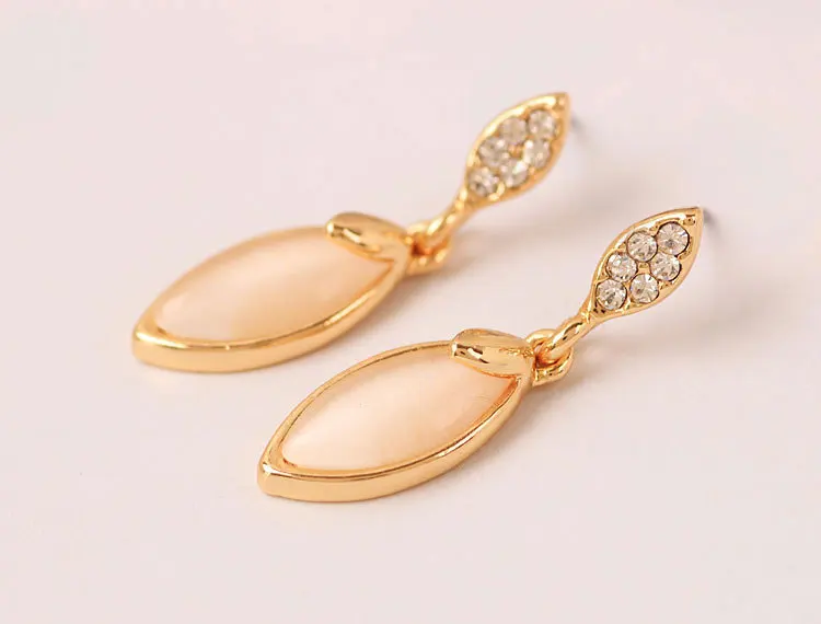 Drop shape earrings set with Austrian crystal lab-created for Woman Acrylic Stud Earrings Fashion Jewelry LQE0353 | Украшения и