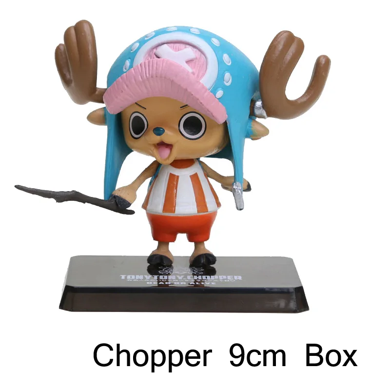 Аниме one piece Figure 2 года спустя Луффи нами ророноа Зоро Санджи Чоппер Хэнкок Битва вер. Фигурка коллекционная игрушка - Цвет: Chopper 9cm with box