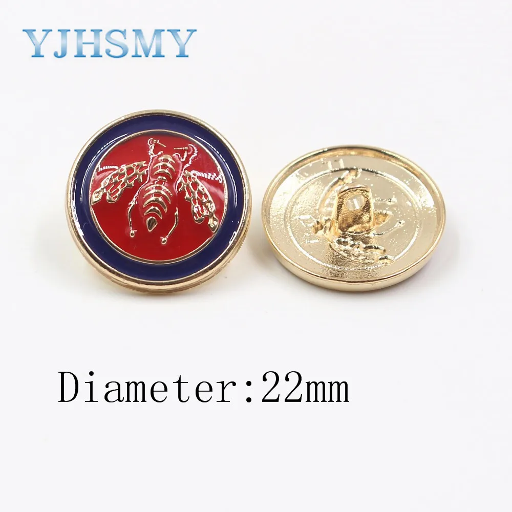 YJHSMY A-19512-510 10 шт./лот 27/22/20 мм высокое качество металлические пуговицы кардиганы