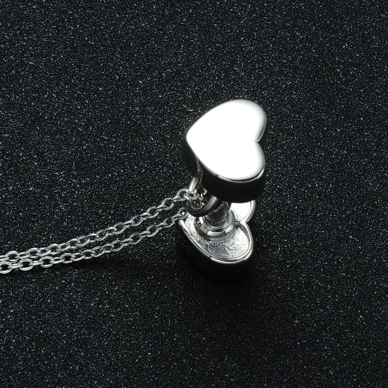 HIP Titanium Stainless Steel Gym Sport Crossfit Fitness Barbell Heart Dumbbell Pendants Necklaces for Men Jewelry | Украшения и