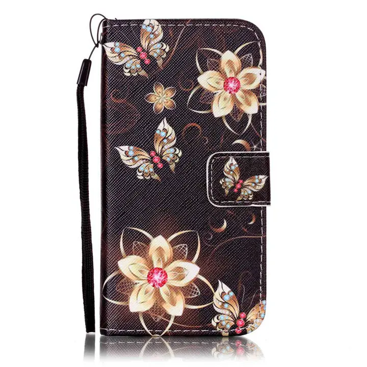 Fundas чехол для samsung Galaxy S6 S7 край j3 j5 j7 A3 A5 A310 A510 J310 J510 J710 S5 i9600 бумажник с отделением для карт карман чехол s DP03E - Цвет: Golden Flower B