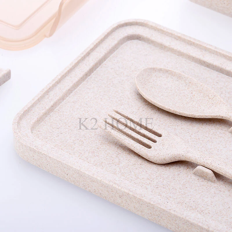 Коробка бенто для обеда Pro 1100 мл с вилкой многоразовый Ланчбокс большого размера