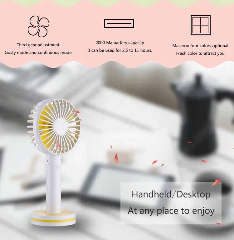 Портативный вентилятор Marcarons портативный мини USB фен 3 скорости кондиционер перезаряжаемый Настольный вентилятор Macaron для дома офиса улицы