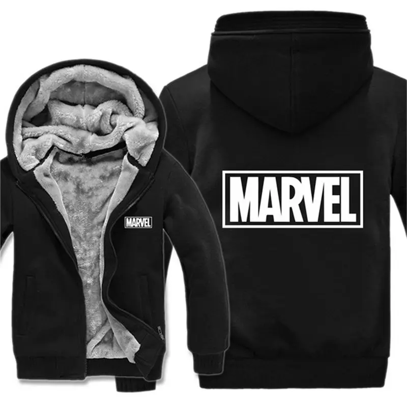 Мода 2019 г. Капитан Америка Marvel молния куртка с капюшоном зимние Ман повседневное