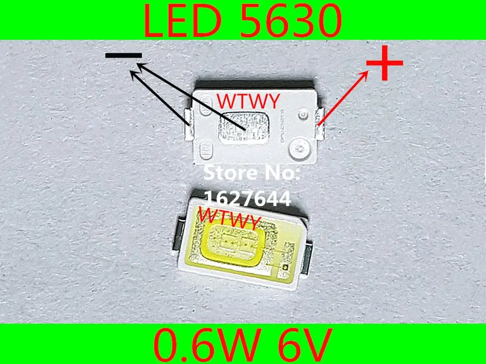 100 шт. светодиодная подсветка для телевизора SAMSUNG 5630 Вт 6 в|light beads|samsung led tv backlightbeads