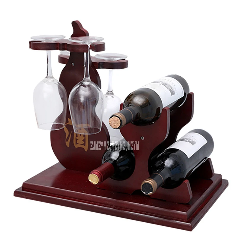 

FLJX Creative Wooden Wine Cup Holder Wine Glass Hanging Stand Cocktail Champagne Glass Rack Frame For Kitchen Restaurant Hotel
