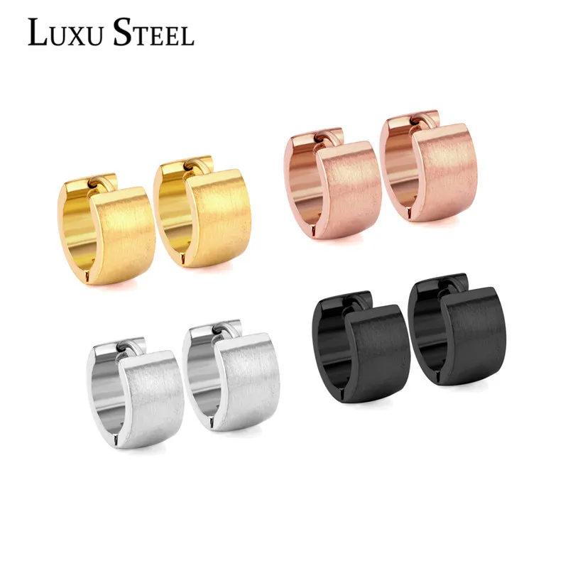 Серьги кольца LUXUSTEEL Новинка серьги из нержавеющей стали золотого цвета модные