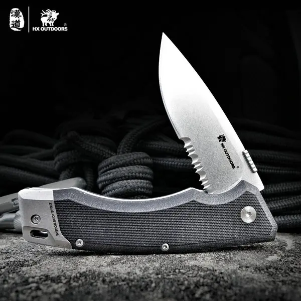 stone wash HX на открытом воздухе складной нож D2 лезвие, камень мыть, G10 ручка, 60HRC, Кемпинг Охота выживания Ножи Открытый инструменты дропшиппинг - Цвет: stone wash
