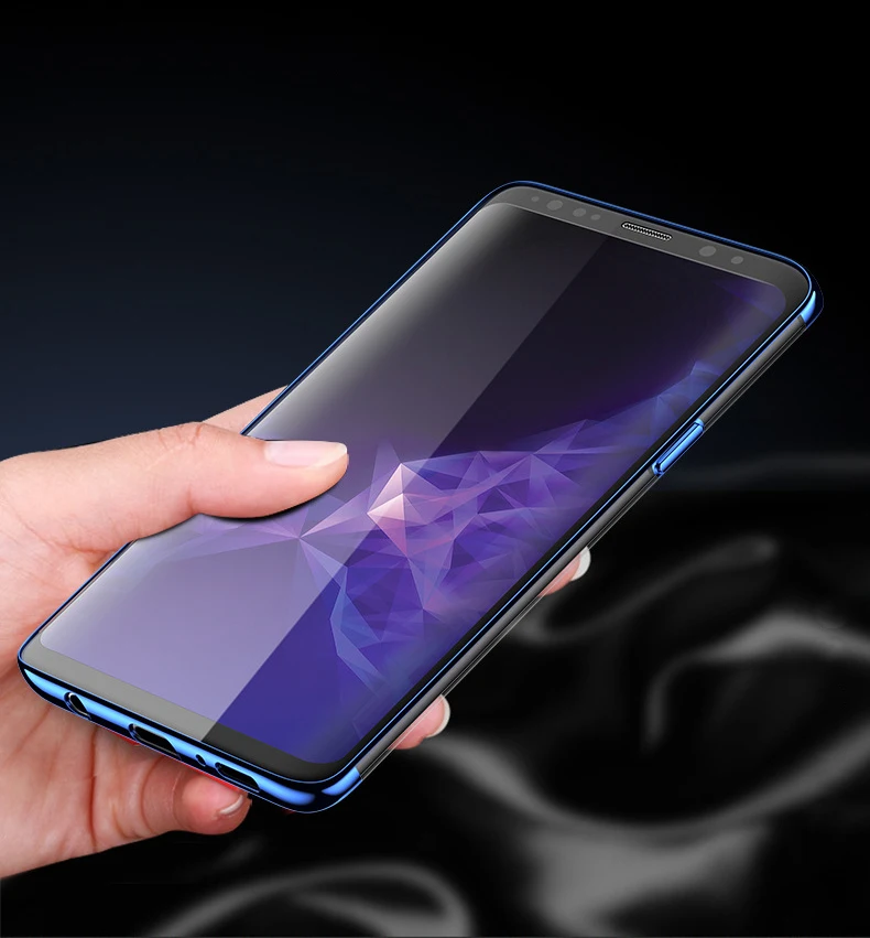 Чехол для Samsung S9 с гальваническим покрытием ТПУ чехол S8 Plus 360 полное покрытие Galaxy