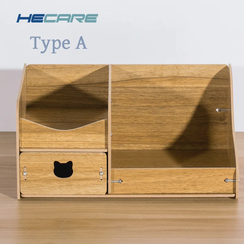 Walnut SD50 3 вида стилей, деревянная Экологически чистая деревянная коробка для макияжа, органайзер, большая емкость, косметический Органайзер, для домашнего хранения косметики - Цвет: Walnut SD50