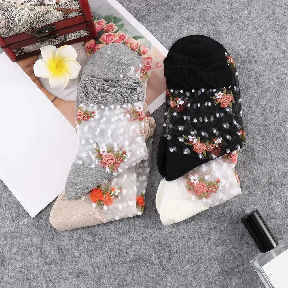 Лидер продаж 1 пара ультракружевные тонкие носки женские летние эластичные