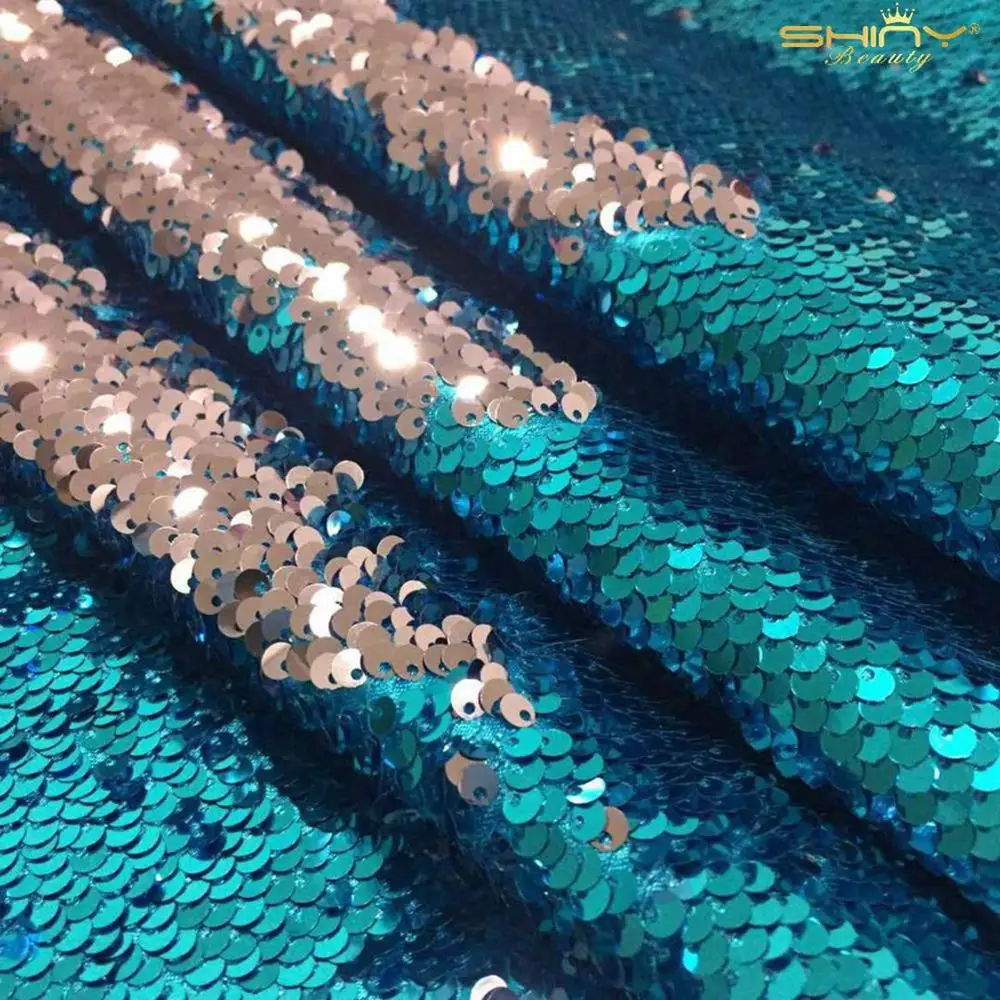 Turquoise to Pink 4 фута* 3 фута(125*92 см) золото/черный/розовый ткань с обратимой Блестки для платья/скатерти/бегунов/Свадебные украшения/фоновый материал-C - Цвет: Turquoise to Pink