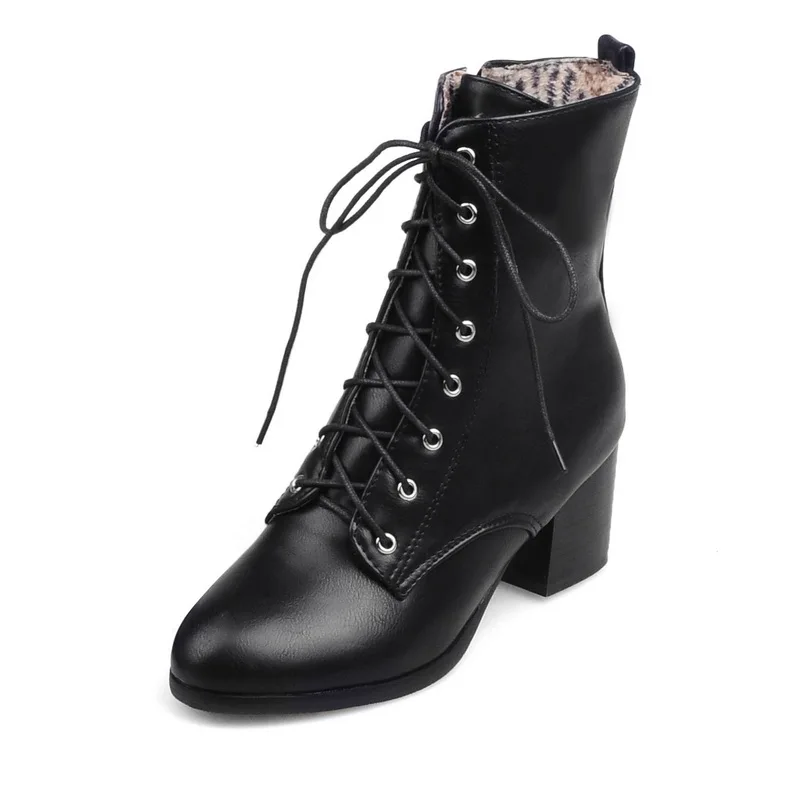 black LVABC/новые женские Ботинки martin; коллекция года; зимние теплые ботинки; женские ботильоны в байкерском стиле; модные женские ботинки; большие размеры 34-45 - Цвет: black