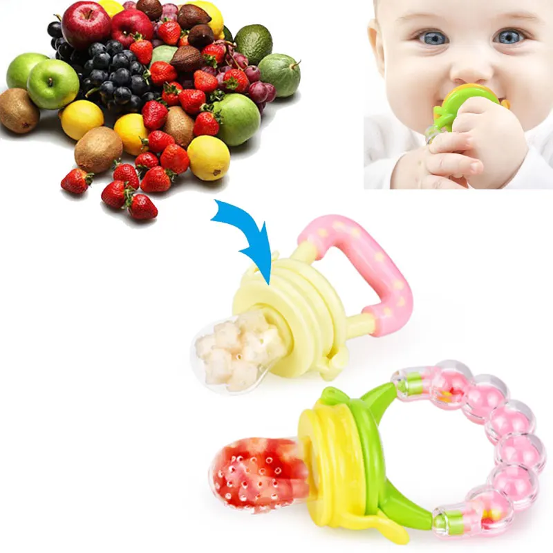 

New Kids Nipple Fresh Food Milk Nibbler Feeder Feeding Safe Baby Supplies Nipple Teat Pacifier Bottles Baby Pacifier Dummies