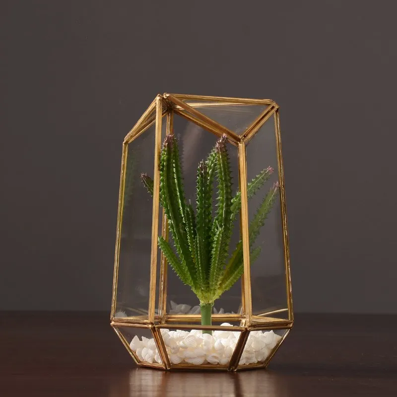 Скандинавские аксессуары для дома стеклянные украшения кафе модель комнаты